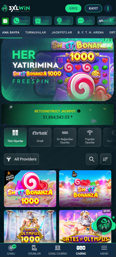 3xlwin mobil tasarım